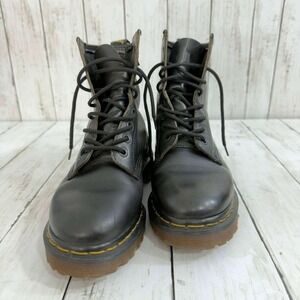 Dr Martens Women's Vintage Black Leather Lace Up Combat Boots US Size 6